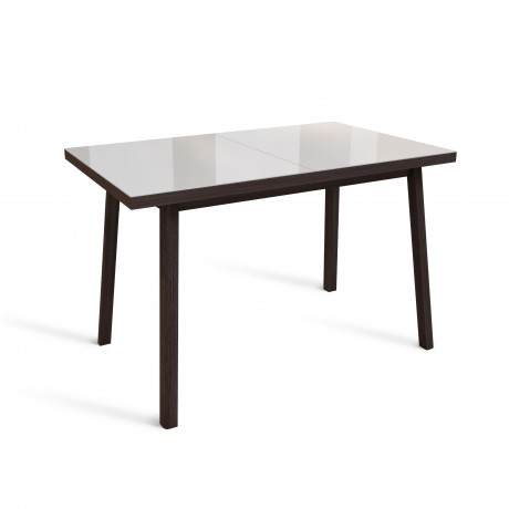 МАРТИН стол раздвижной со стеклом Латте/Венге